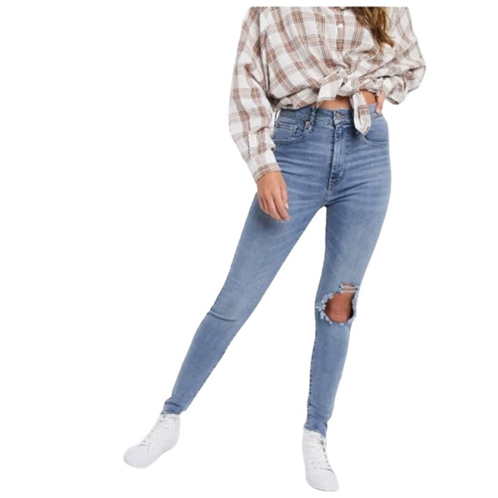 Levi's Premium Mile High Super Skinny Distressed Jeans Women's Size 27‎